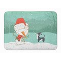 Carolines Treasures Black Chihuahua Snowman Christmas Machine Washable Memory Foam Mat CK2080RUG